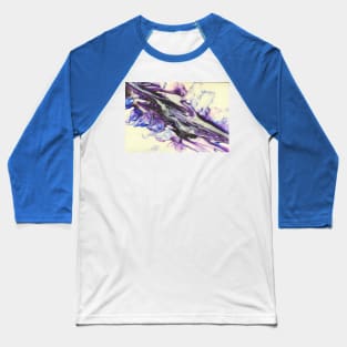 Purple Blue Wave Baseball T-Shirt